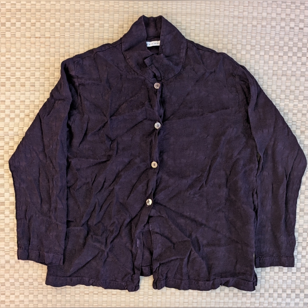 Bryn Walker Button Up Shirt Purple Women's Size Large Made in USA